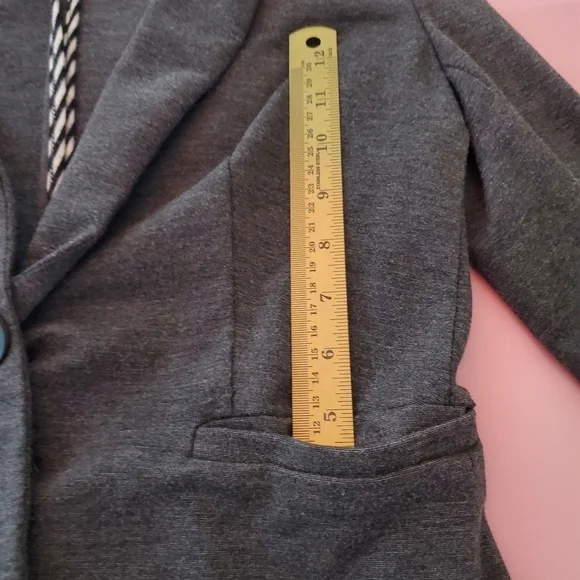 Totally Y2K Vintage 2000s 00s Knit Suit Jacket with Pockets Professional Work - Picture 4 of 5